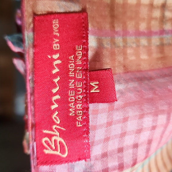 Bhanuni by Jyoti for Anthropologie Embroidered Peplum Boho Blouse Multicolor M - Picture 13 of 13